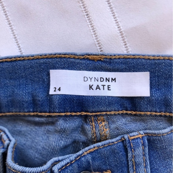 Women's Blue Distressed Jeans - Picture 2 of 9